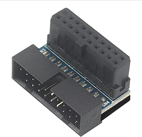 carrub USB 3.0 90 Grad Adapter Schwarz USB 3.0 20Pin Stecker auf Buchse L Drehen Den Rechten Power Adapter Motherboard Nach Unten Abgewinkelt