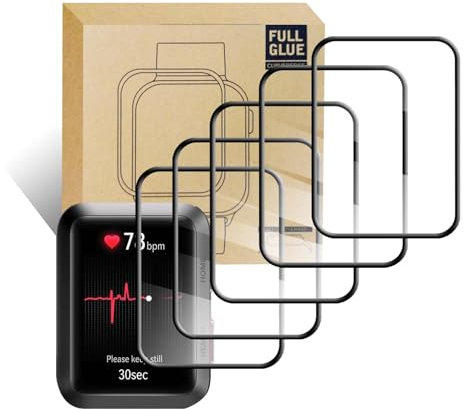 5 pièces Verre Trempé pour Huawei Watch D, Vitre Protection de Anti Rayures, 3D Couverture Complète, Haute Sensibilité Compatible avec Huawei Watch D