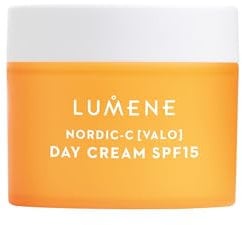 LUMENE Nordic-C [VALO] Tagescreme LSF 15 | Spendet Feuchtigkeit und fördert die Ausstrahlung | Schutz vor UVA/UVB | Arktische Moltebeere, Hyaluronsäure und Vitamin C | Vegan | 50 ml