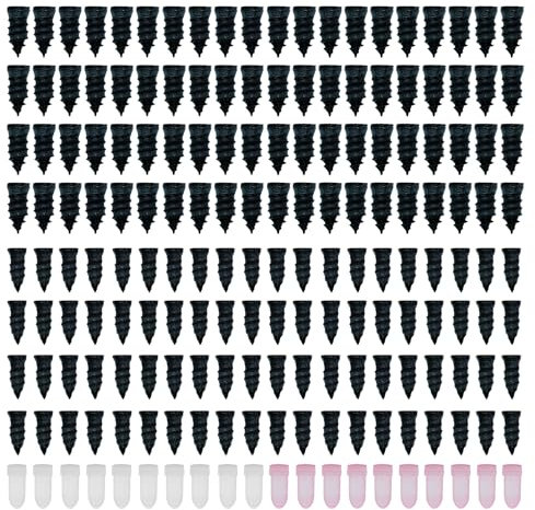 Kit antipinchazos 40PCS de clavos de goma repara pinchazos para neumáticos coche/moto/camión + destornillador – kit de reparación 2 tamaños: 20 clavos L + 20 clavos S + herramienta