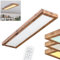 LED Deckenleuchte Salmi, dimmbares Deckenpanel aus Metall/Kunststoff/MDF in Schwarz/Holzoptik/Weiß, skandinavisches Design, mit Fernbedienung, 24 Watt, 250-2500 Lumen, 2700-6500 Kelvin einstellbar CCT