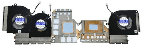 CPU + GPU Ventilador de refrigeración para MSI Creator Z16 A11UET MS-1571 BS5405HS-U4W BS4505HS-U5C BS5405HS-U4W 1571-CPU-4P (Please check the CPU fan picture before purchase, this link is 1571)