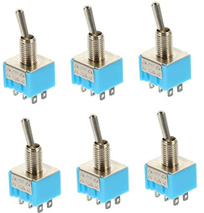 iplusmile 6stücke Metall-wippschalter Gitarre Gitarren-wippschalter Einfach Zu Montieren Langlebig Und Bruchfest Zubehör Für Gitarrenliebhaber