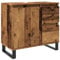 Armoire de lavabo de salle de bain vieux bois 65x33x60 cm