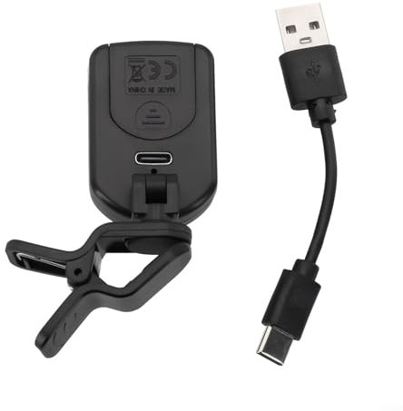 Accordatore compatto ricaricabile con batteria integrata e schermo a colori per chitarra, basso, ukelele, violino (A)