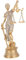 Cabilock Themisk Göttin Statue Aus Resin mit Gold - Griechische Gerechtigkeit Skulptur, BronzeskulpturJustitia Figur für Anwaltskanzlei, Deko für Büro und Zuhause