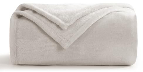 Aisbo Kuscheldecke Flauschig Decke Beige - Fleecedecke 150x200 cm XL Warme Sofa Decke, Kuschlige Wohndecke Beige Weich als Wohnzimmer Blanket Couchdecke für Winter