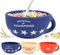 Fisura – Ciotola colazione originale Breakfast of Champions. Tazza colazione blu 490 ml. Grande tazza in ceramica per caffè, cereali o yogurt. 16,5 cm x 7,5 cm
