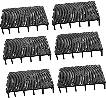 Kisangel Aquarium Kies Platte 6pcs Verschleiß-beständig Kunststoff Tank Teiler Kies Aquarium Sauber