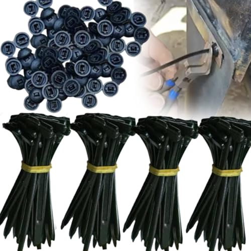 100 hebillas universales de nailon para ataduras de cables, soporte de bridas de nailon autoblocante resistente, correas de cincha pequeñas, herramienta de bridas de plástico multiusos para reparación