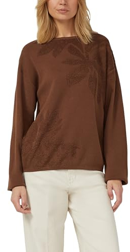 s.Oliver Damen 2173393 Pullover mit floralem Strickmuster (1er Pack)