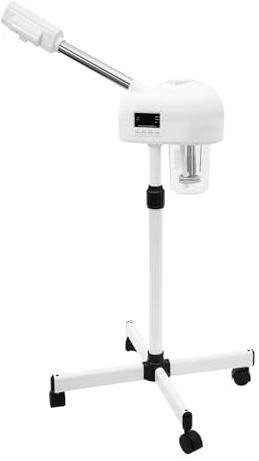 Professioneller Gesichtsdampfer, Salon Ozone Gesichtsdampfer mit LCD-Bildschirm, für Salon und Zuhause, Mitesser entfernen, Hautalterung reduzieren, Dampfer kann die Höhe einstellen