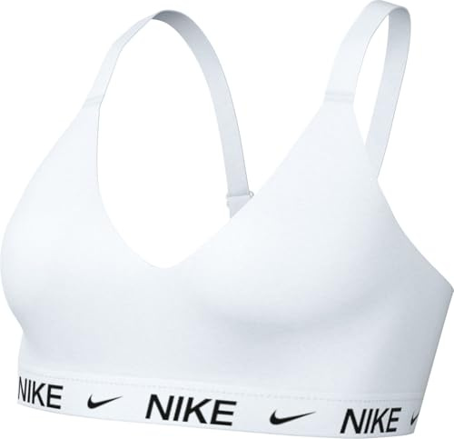 Nike Indy Sport-BH Mit Mittlerem Halt, Polster Und Verstellbarer Passform, Weiß/Schwarz, FD1065-101, L