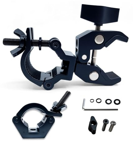 Heavy-Duty Bicycle U-Lock Mount – All-Metal Double Clamp Bike Lock Holder Bracket, Fits 0.78-1.57 Frames, Secure & Durable U-Lock Holder Compatible with Most Popular U-Lock Brands(Black)