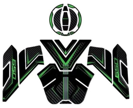 GuyAna Protezione Serbatoio Decalcomanie per Moto Decorazione Protettiva per Kawasaki per Versys 650 2024 Adesivi per Serbatoio Accessori