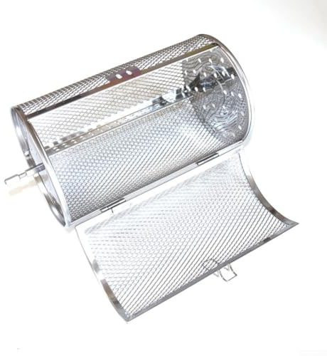 Stainless Steel Roasting Cage, 360° Rotating Air Fryer Roasting Drum Rotary Drum Baking Tools For Cooking(F)