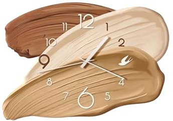 Ergocar Wanduhr Moderner Kunststil Batteriebetrieben 40x28 cm Geräuschloses Ideal Für Die Dekoration Von Küche Schlafzimmer Und Wohnzimmer