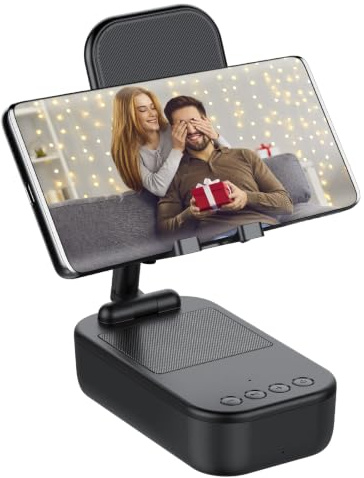 Enceinte Bluetooth Portable,Support Pliable pour téléphone Portable Bureau,Anti-Dérapant&Son Surround HD,IP7 Waterproof,Support Téléphone Bureau Convient pour Phone/Pad, pour Hommes,Femmes