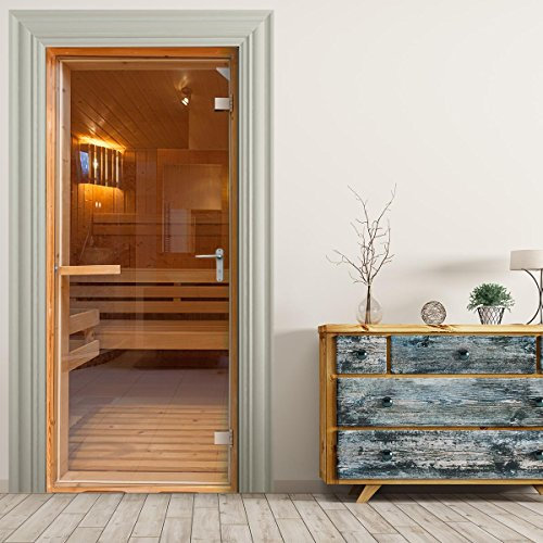 StickerProfis Türtapete selbstklebend TürPoster - SAUNA - 3D