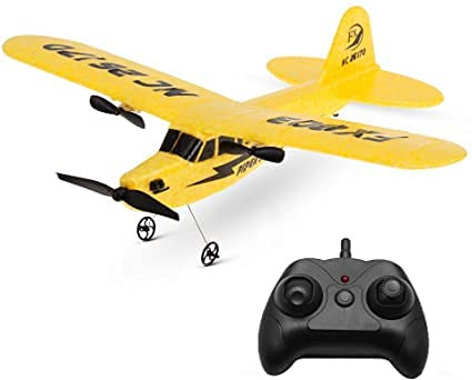s-idee® 21002 - Aereo Piper J3 FX803 radiocomandato con tecnologia 2,4 Ghz e batteria ai polimeri di litio