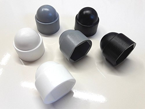 30 Stück Schutzkappe für Schraube M12 (Schlüssel 19) Schwarz