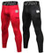 LNJLVI Kompressionshose Herren Sport Leggings Atmungsaktive Trainingshose für Jogging Fitnessstudio Laufen (Red-Schwarz,L)