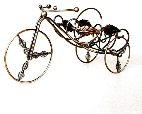 Lsimeru Vintage Weinflaschenhalter Fahrrad Metall Weinregal Weinhalter Regal Geschnitzt Weinständer Party Hochzeit Deko