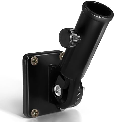 Anley Multi-Position Flaggenstangen-Montagehalterung mit Hardware - Aus Aluminium - Stark und rostfrei - 1 Durchmesser (schwarz)