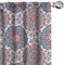 ABAKUHAUS Ethnisch Vorhänge, Gardinen, Orientalische Art Floral Retro, Fensterbehandlungen für Wohnzimmer Schlafzimmer Dekor, 2 Stück 75 cm b x 175 cm h,Türkis Hellrosa