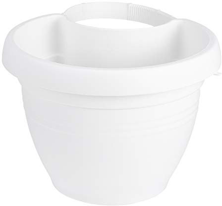 Amosfun Fallrohr-Blumentopf, Runder Blumentopf Aus Kunststoff Mit Wasserdichtem Stopfen, Wand-Pflanzenhalter FüR Rohre Und Stangen (18,5 X 20 cm)