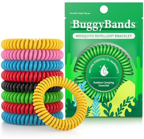 BuggyBands 24 Pack Mosquito Repellent Bracelets for Kids & Adults, Individually Wrapped Repellent Wristbands, DEET Free, Natural and Waterproof Band