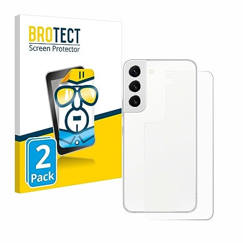 BROTECT Schutzfolie für Samsung Galaxy S22 5G | (Rückseite) 2 Stück Transparenter Displayschutz Made in Germany Klare Displayschutz-Folie Clear Einfache Montage