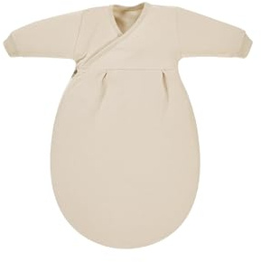 Alvi Baby-Mäxchen Innensack Bio-Baumwolle Beige 56 | Baby Schlafsack mit 0,5 TOG, langarm und Kabelauslassöffnung für Mädchen und Jungen für sicheren Schlafkomfort