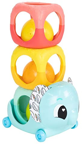 Lamaze Stapel-, Rassel- und Rollwürfel, sensorisches Spiel Neugeborene, Stapel- und Rasselspielzeug für Kleinkinder, Rasselspielzeug für Babys, Entwicklungsspielzeug für Jungen & Mädchen 6 Monate +