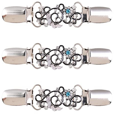 Abaodam 3 Pièces Agrafe De Chandail Châle Vêtements De Filles Chandail Serrer Les Clips Cardigan Serrer Les Clips Pinces à Vêtements Filles Manquer Broche Personnalité Alliage