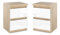 MRBLS Nachttisch 2er Set Nachtschrank Nachtkommode Modern Möbel mit Schubladen Kommode Holz Schubladenschrank für Ihr Schlafzimmer (Sonoma - Weiß Glanz) – 30 x 40 x 30 cm (B/H/T)
