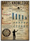 TANYANG Vintage Darts Wissen Poster, Dart Poster, Dart Druck, Dart Spieler Geschenk, Bar Raum Spielzimmer Dekoration, Dartscheibe Patent, Dart Leinwandmalerei 40X50Cm Kein Rahmen