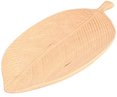 Holzteller in Blattform, Sushi-Teller, Brotteller, Dessertteller, Serviertabletts, Holzteller für Süßigkeiten, Obst, Dessertteller, Gemüse, Pizza, Cupcakes(Schnitzstil)