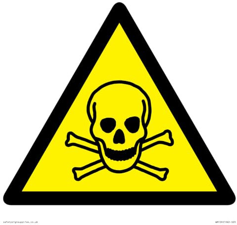 W016 Warnung: Toxic Material Schild – 200 x 200 mm – S20