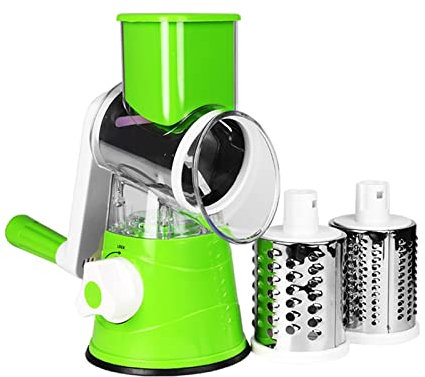 Vegetable cutter Vegetable Chopper Manual Rotary Cheese Grater Vegetable Chopper Potato Slicer Mandolin Multi-function Vegetable Chopper Kitchen Gadget Kitchen and catering (Color : Red Vegetable Sli