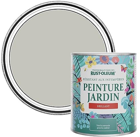 Rust-Oleum Grey Mould-Resistant Garden Paint In Gloss Finish - Tyne Fog 750ml