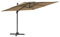 Yolola Alu Ampelschirm mit Doppeldach Gartenschirm Balkonschirm Ampelschirm Sonnenschirm Taupe 400x300 cm Outdoor Schirm Ampelschirm Sonnenschirm Balkon Wasserdicht