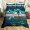 Manfei Rustic Duvet Cover Set King Size, Watercolor Flower Butterfly Comforter Cover with 2 Pillowcases, Grey Teal Wooden Board Bedding Set 3pcs for Kid Girls Bedroom Decor Farmhouse Bedspread Cover