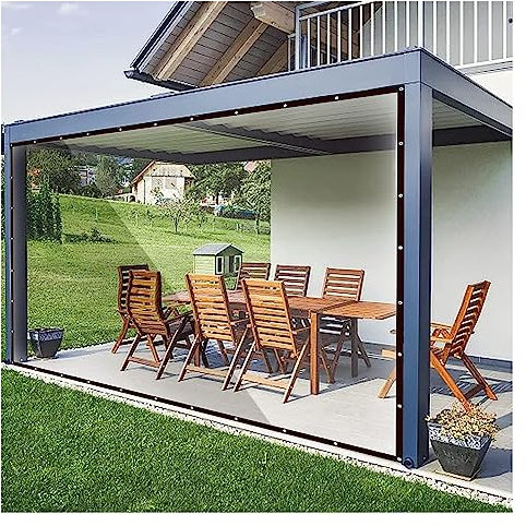 Transparente wasserdichte Plane Wasserdichtes Kunststofftuch Mit Ösen Für Garten Terrasse Pavillon Überdachung Anti-Pflanzen Abdeckung Gartenmöbel Staubschutz (Größe : 4x6m)