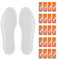 Relaxdays Sole Warmers, 20 Pairs, Size 36 to 38, Heating Inserts for Shoes, Air Activated for 8 Hours, Ski Trip, White, 100% fleece