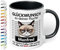 True Statements Abschiedsgeschenk für Kollegen: Keramik-Tasse personalisiert „Glückwunsch zu deiner Flucht!“ - 330ml - Katzen-Motiv - lustiger Kaffeebecher | Abschied neuer Job Wechsel (Schwarz)