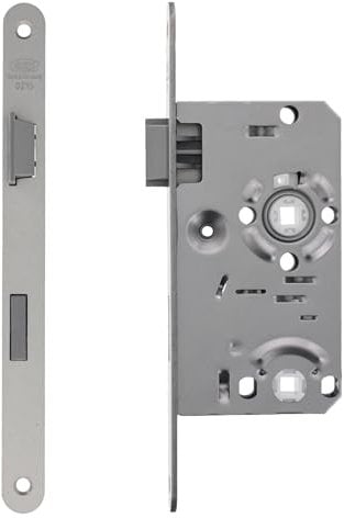 ToniTec WC Einsteckschloss DIN Links Badschloss Dornmaß 55 mm, Stulp 20 mm