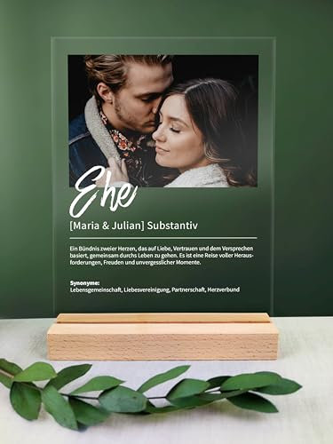 Ehe Geschenk personalisiert - Acryl Foto Geschenk: Definition wie im Duden - Geschenk Ehe, Ehe Geschenk Geburtstag, Geschenk Ehe Geburtstag, Geburtstagsgeschenk Ehe, Beste Ehe, Hochzeitstag Geschenk