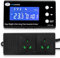 Calager Digital Heat Mat Thermostat Controller Heating Cooling, LCD Display High Accuracy Multipurpose Day/Night Dimming Digital Thermostat Timer for Aquarium Terrarium, 0-50°F