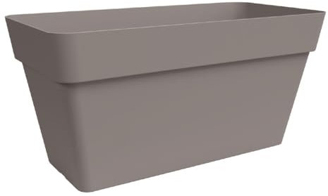 Vaso Cassetta Fioriera Balconiera in plastica per interni ed esterni (Tortora, 39x78x38H cm)